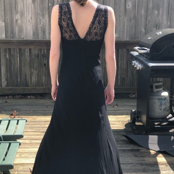 Winter Kale 100% Vintage Silk Gown Size Small - Picture 3 of 7